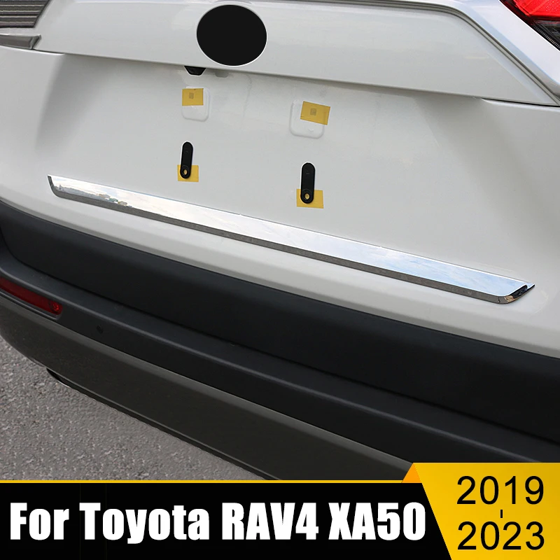 

For Toyota RAV4 2019-2021 2022 2023 RAV 4 XA50 Hybrid ABS Car Rear Trunk Lid Cover Trim Tailgate Tail Gate Molding Garnish Strip