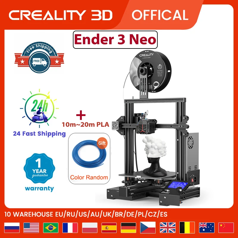 Creality Official Ender-3 Neo 3D Printer 32Bit Silent Mainboard Ender 3 Neo Kit