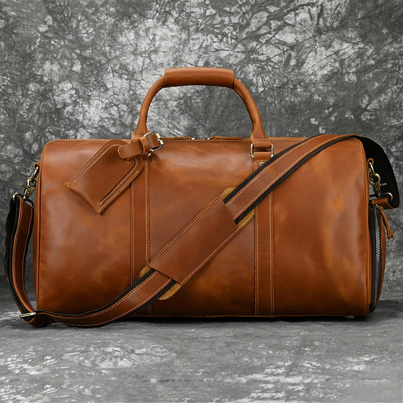 Sports Travel Leather Duffle Bag - Hiker Store