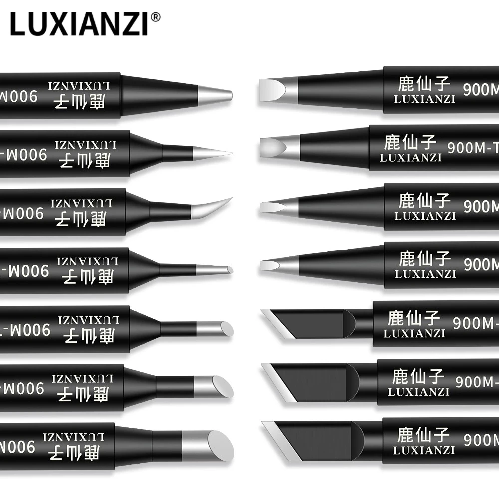 Soldering Iron Tips 1pc LUXIANZI Soldering Tip 900M Universal Lead-free For 936 Station Copper Black Welding Tip