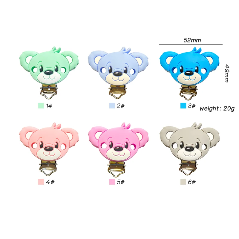 Teething Toys Silicone Teething Toys Baby Teething Toys Silicone Beads Silicone Teether Silicone Teething Beads Sensory Chew Necklaces Pacifier Clips 3pcs Silicone Pacifier Clip bear DIY Baby Teething Teether Necklace Bead Tool Nurs Gift Accessories