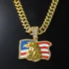 American flag Eagle Rhinestone pendant Trump American campaign popular jewelry alloy necklace 4