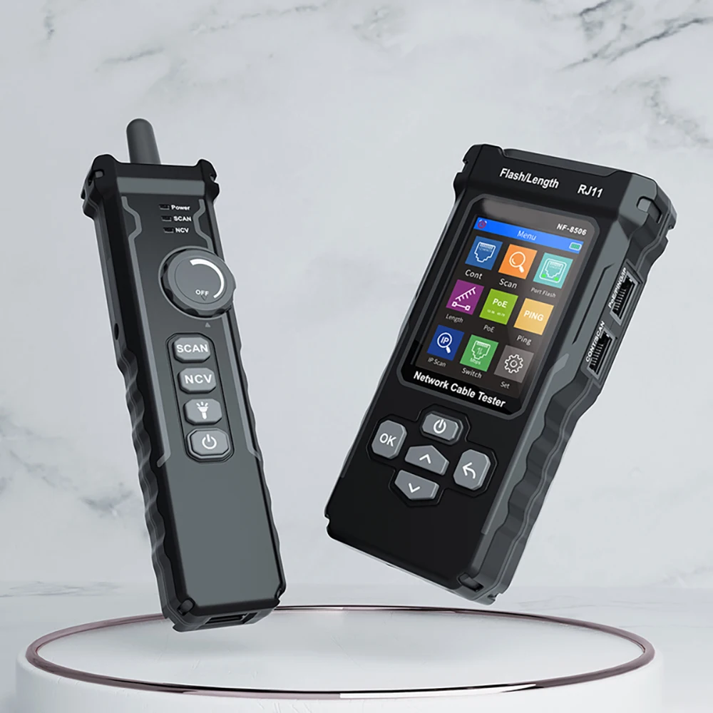 NF-8506，Digital Network Cable Tester Network Line Finder IP Scan TDR POE PING Rj45 Tester Multifunctional Wire Tracker