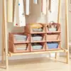 5 Pack Folding Closet Organizers Storage Box, Stackable Plastic Storage Basket, Closet Organizers and Storage Drawer Shelf Stora 4