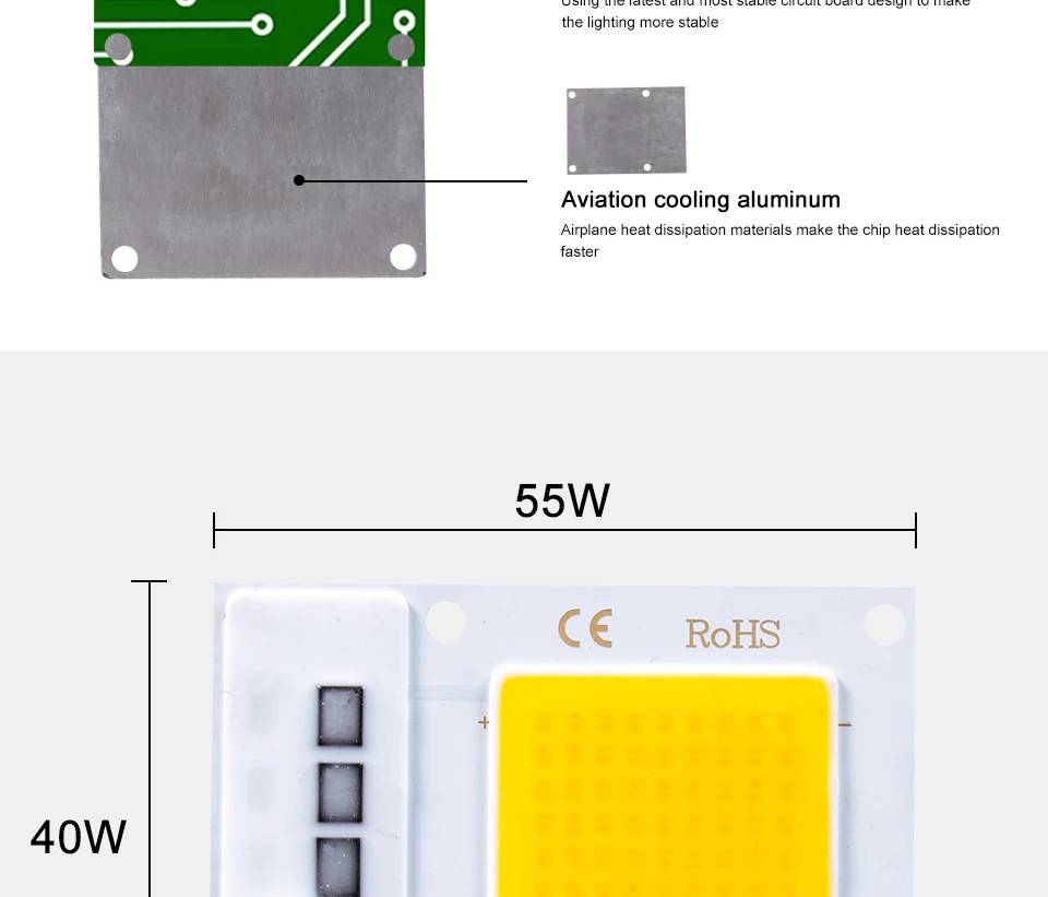 Description Picture 4 of itemLED Chip 10W 20W 30W AC 220V COB Chip Smart IC No Need Driver LED Bulb LED Lamp Beads Flood Light Spotlight Diy Lighting F4054