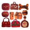 Drop Ship Bone Handbags Shape Dog Toys Pet Birthday Gifts Box Plush Cute Luxury Puppy Chewing Bite Accessories 1