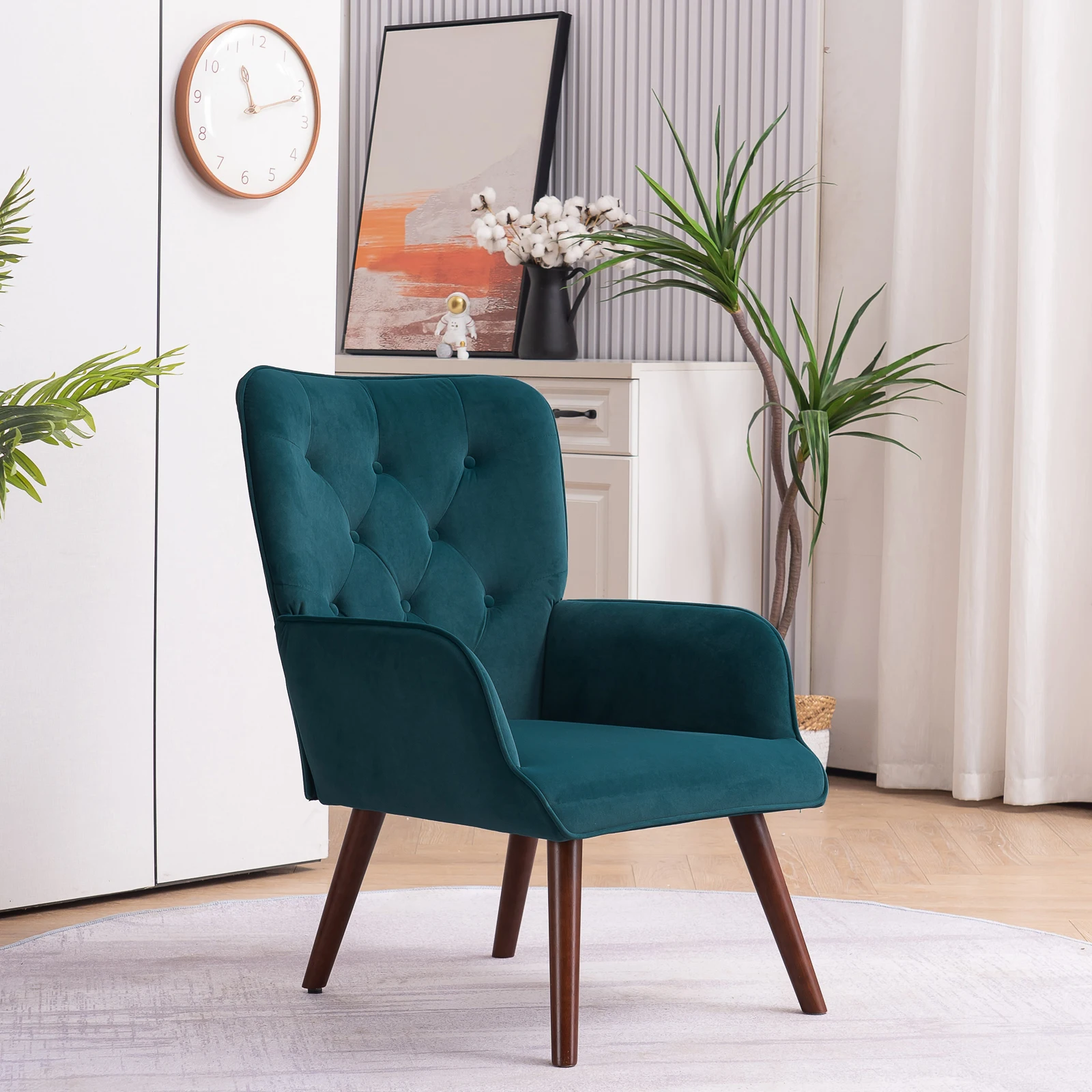 

Simple Nordic Style Backrest Pull Point Flannel Soft Bag Indoor Lounge Chai Leisure Chair