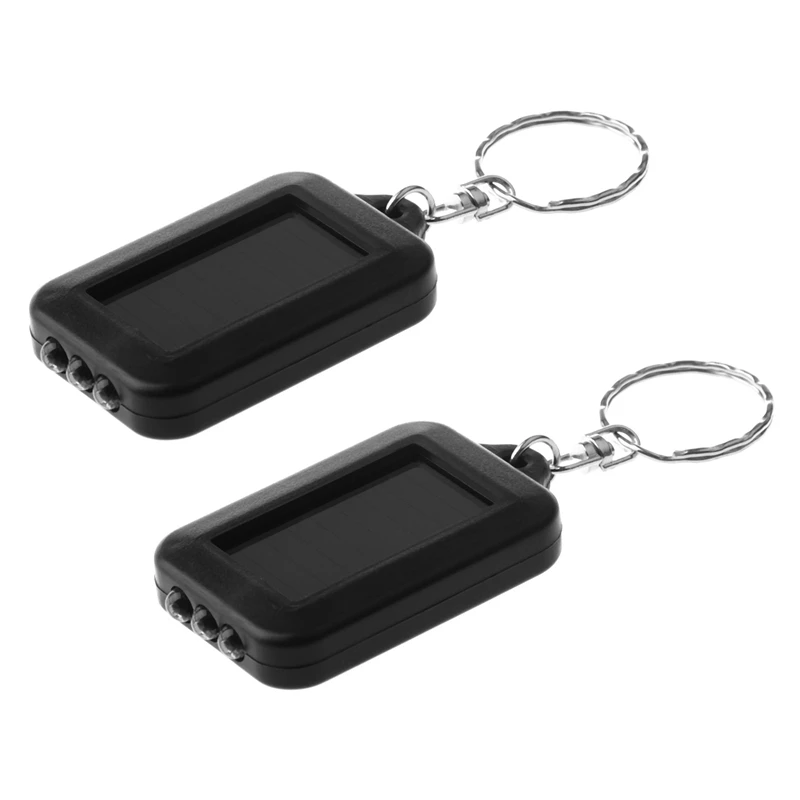 

AT14 2X Solar-Powered LED Flashlight / Keychain