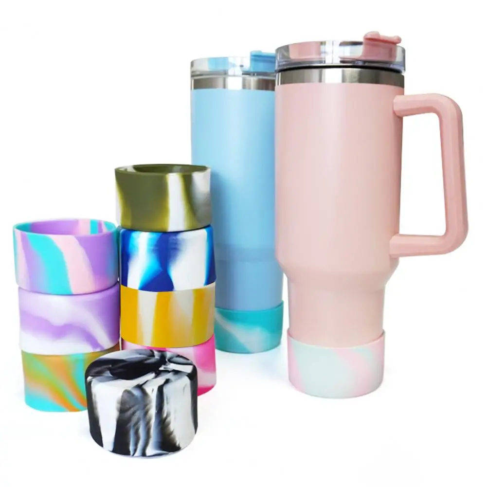 

Wear-resistant Flexible Thick Silicone Water Bottle Bottom Sleeve Abrasion Resistant Bottle Bottom Cover Household Supply