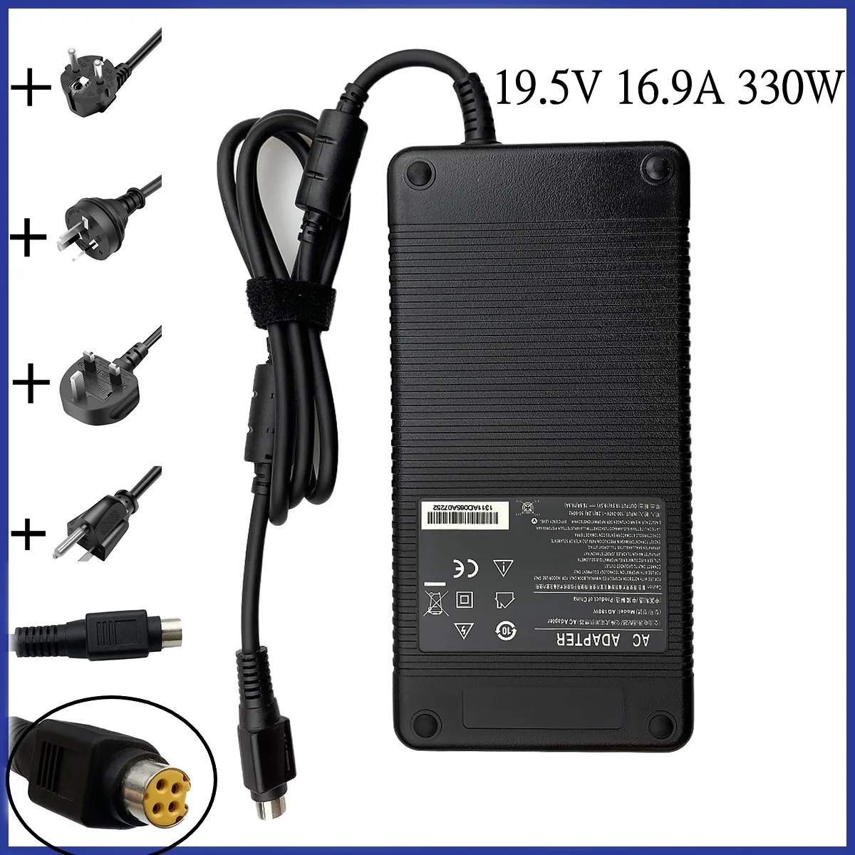 Adaptador ac para pc Desktop Gaming Fonte de Alimentação Msi Trident A15330p1a A330a002l 330w 19.5v 16.9a Aio 27 27t 6qe