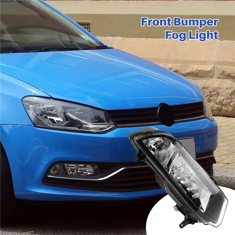 NR-Car 전면 범퍼 안개등 조립품 VW 폴로 6C 해치백 2014-2018 6C0941661D 6C0941662D