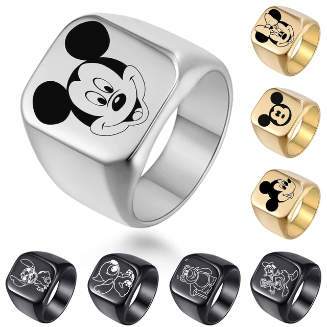 Mickey Mouse Ring Mickey Ring Cartoon Ring Mouse Signet 