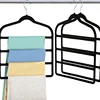 1pc Four Layer Pants Rack Velvet Pants Hanger Saves Space, Anti Slip Pants Hanger Stores and Organizes Jeans, Scarves, and Ties 5