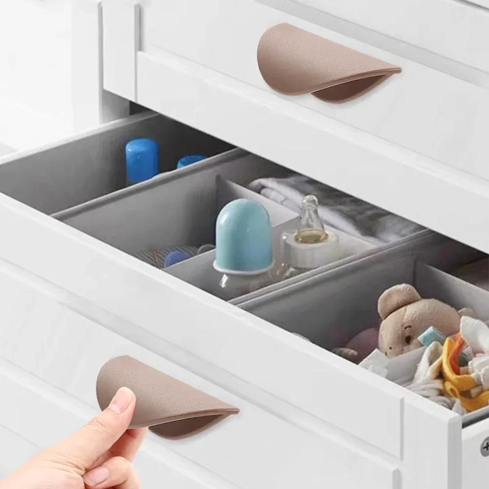 Seamless Door Handle Round Sticky Handle For Cupboards Window Drawers Wardrobe Handles Balcony Glass Sliding Tool door handles cabinet handles