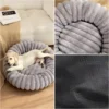 40-70cm Round Pet Bed for Dog Bed Super Soft Cat Bed Long Plush Dog House for Medium Dog House Winter Warm Sleeping 2