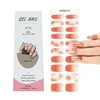 Semi Cured Gel Nails Wraps Fashion Transparent Solid Color Manicure Decal UV LED Lamp Need Gel Nail Stickers Decoration NG 4