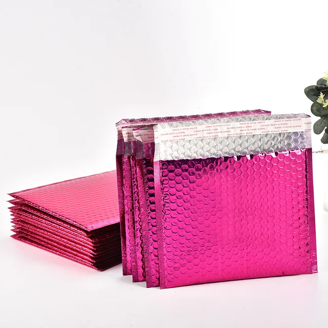 GSSUSA Sobres Acolchados De Polietileno Rosa Con Burbujas De 10 X 20 Cm #000 Sobres De Envío Con Bur