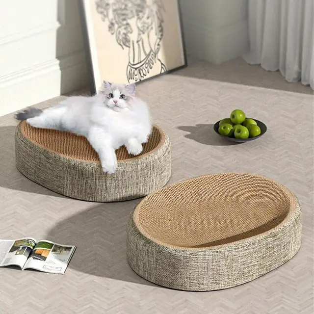 Cat Scratching Board Sisal Pet Scratch Board Nest Kitten Furniture with Non-slip Base Wear-Resistant Pet Supplies for Shelter 3