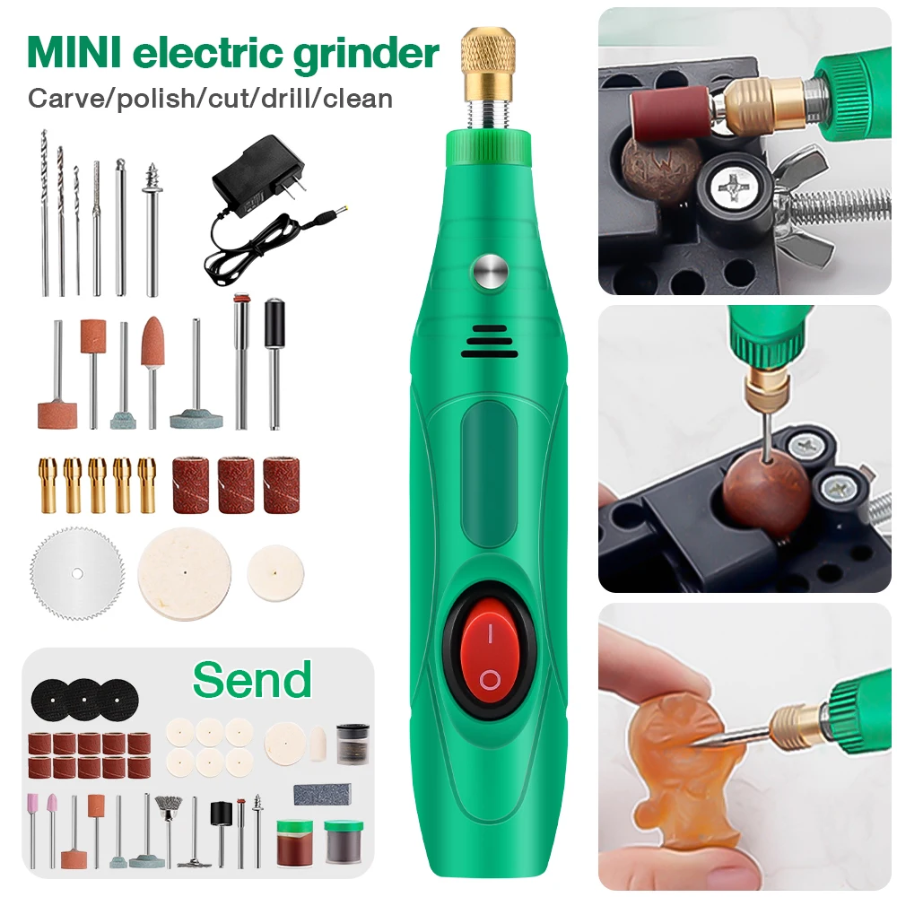 Trapano elettrico smerigliatrice incisore penna smerigliatrice Mini trapano lucidatura utensile rotante elettrico rettificatrice strumento domestico in miniatura