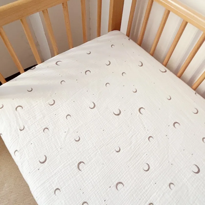 120x60cm Cotton Baby Bed Fitted Sheet Crib Fitted Sheets Bed Cover Soft Baby Mattress Cover Newborn Infant Bedding Sheet