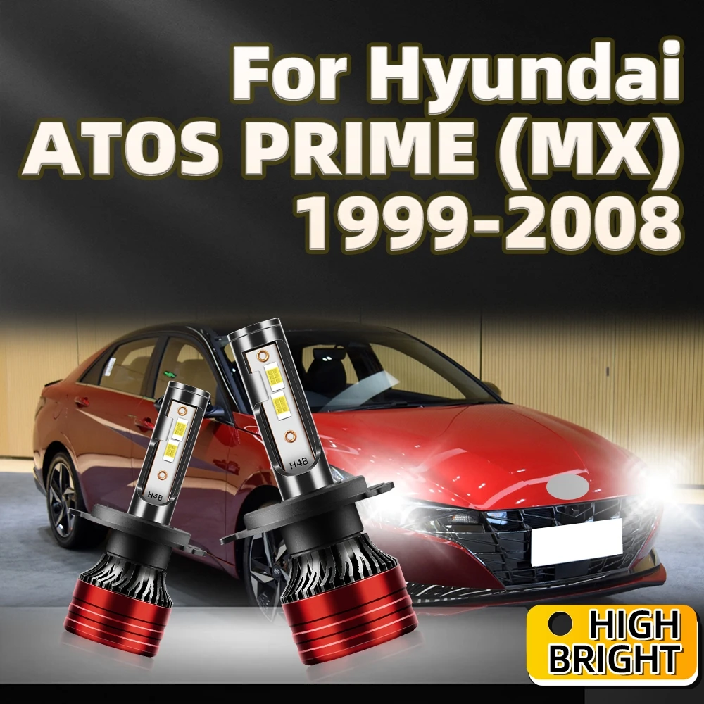 

6000K Car Headlight LED Bulbs180W H4 Lamp 6000K For Hyundai ATOS PRIME MX 1999 2000 2001 2002 2003 2004 2005 2006 2007 2008