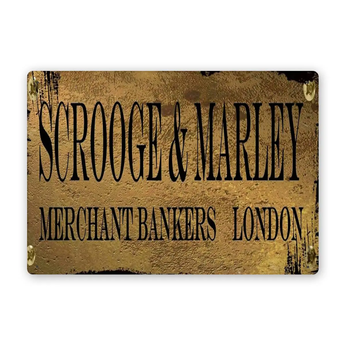 

Metal Tin Sign Scrooge Christmas Carol Vintage Style Metal Sign Christmas Decor Wall Decoration Art 8 X 12 Inch