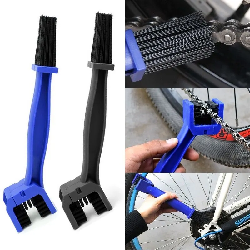 Compact Chain Cleaner & Maintenance Brush for Bikes and Motorcycles