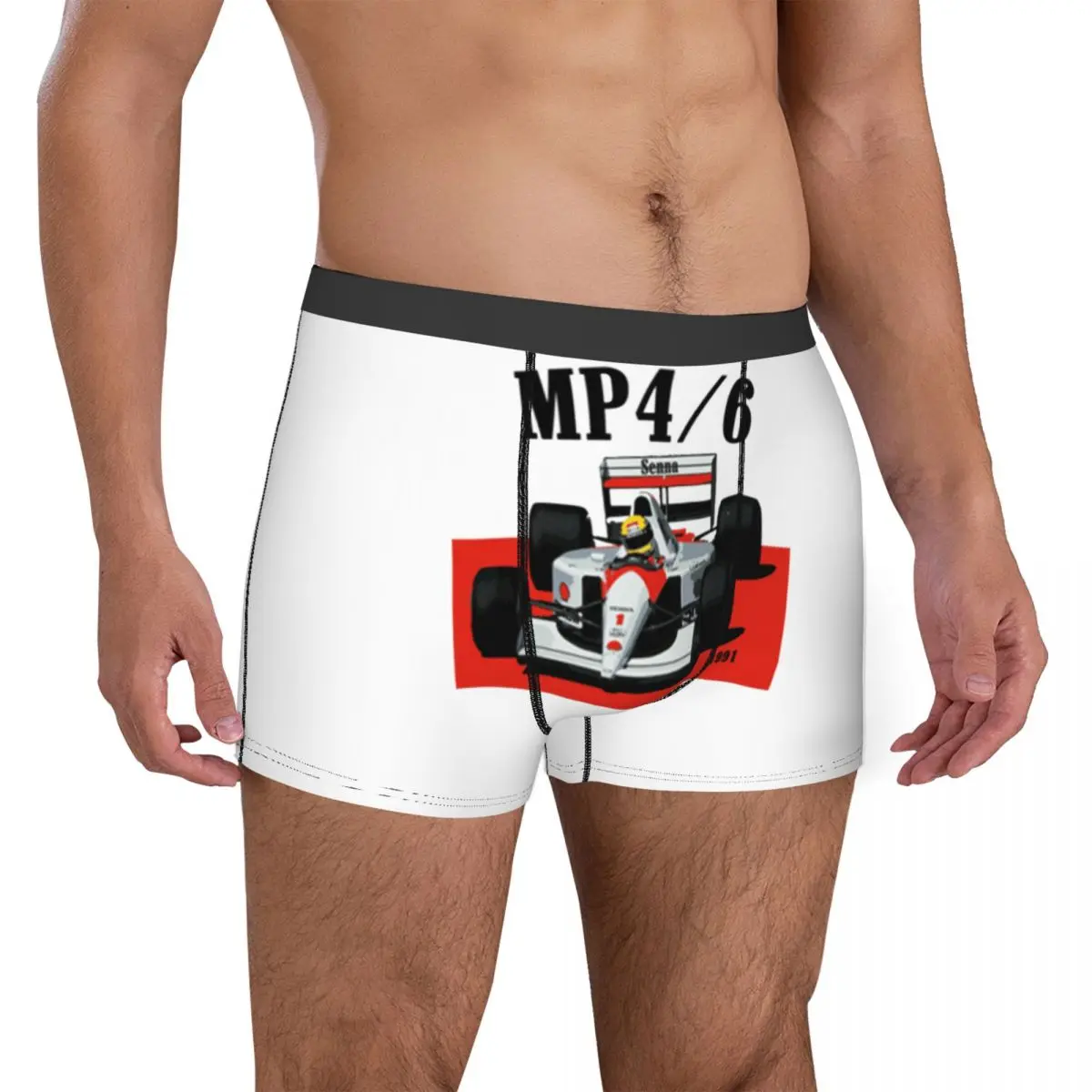 Slip Boxer Da Uomo Ayrton Senna F1 Race Raer 14 Sexy Undies Graphic Vintage Joke Spring Wearable