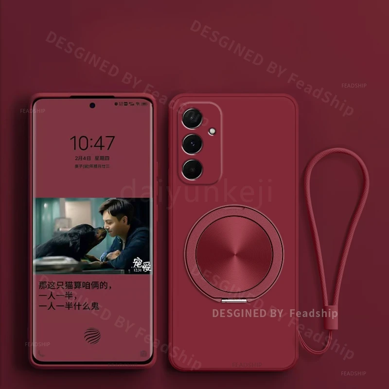 Premium Silicone Phone Case with Holder and Screen Protector - Soft, Durable Cover in Sleek Design
