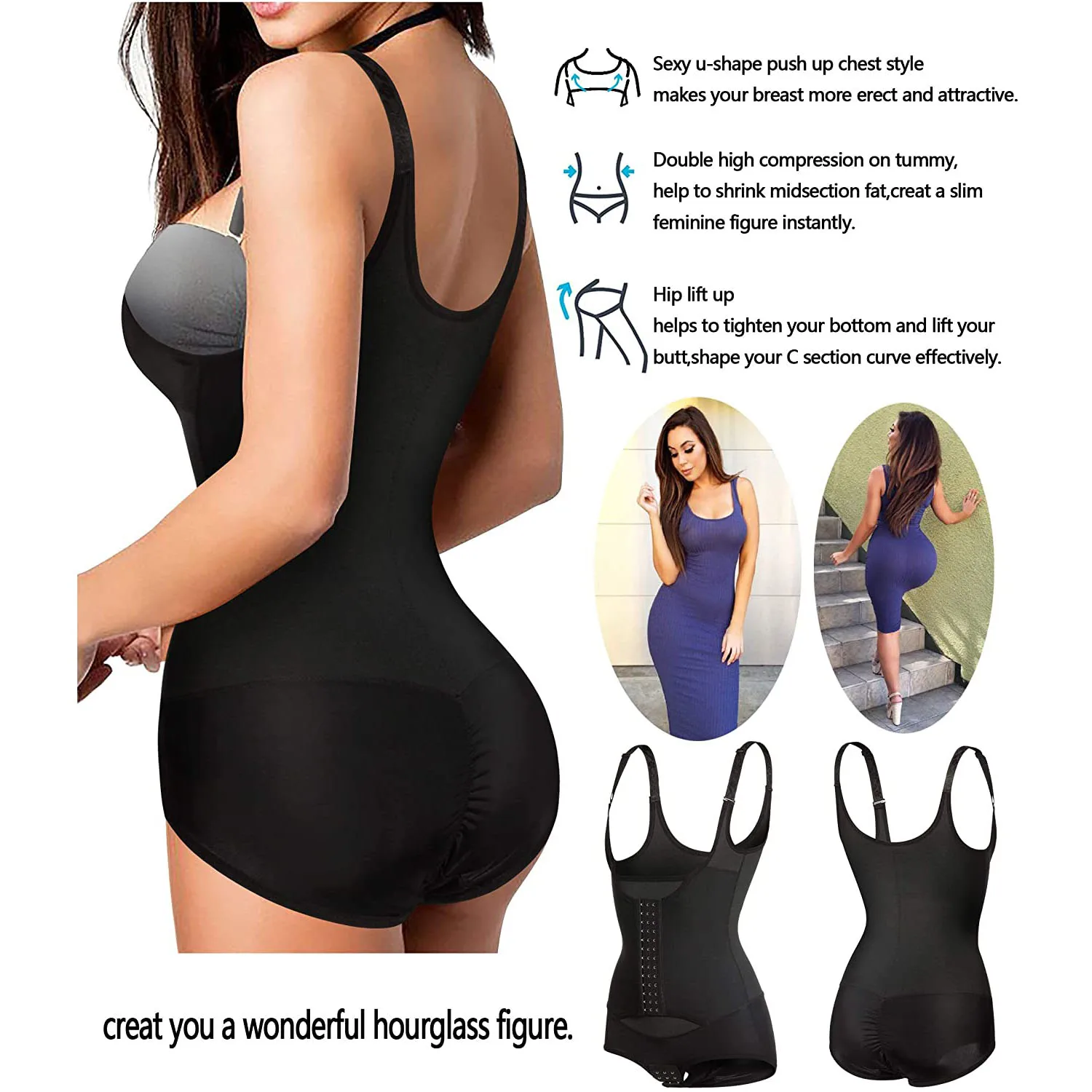 fajas reductoras mujer Vestido moldeador de deslizamiento completo para  mujer, lencería, entrenador de cintura, corsés, moldeador de cuerpo con  sujetador integrado, Tops suaves sin costuras pantalón corto moldeador :  : Ropa, Zapatos