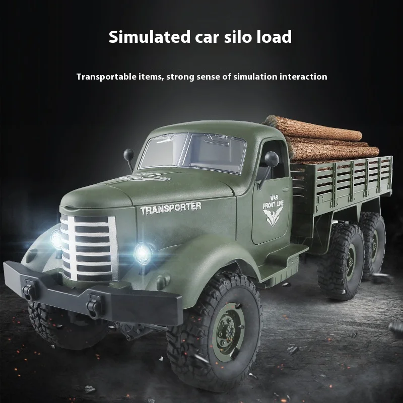 JJRC Full Scale RC Cars Q60 Simulation Military Card Model 6WD Off road Climbing Children Remote Control Car Toy Christmas Gift 2