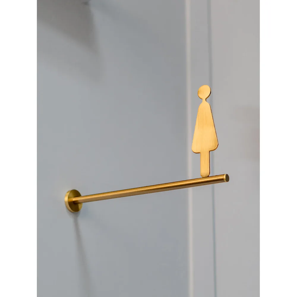 화장실 표지판 안내 표지판 남녀 공용 화장실 표지판 창의적인 측면 걸이형 금속 화장실 표지판