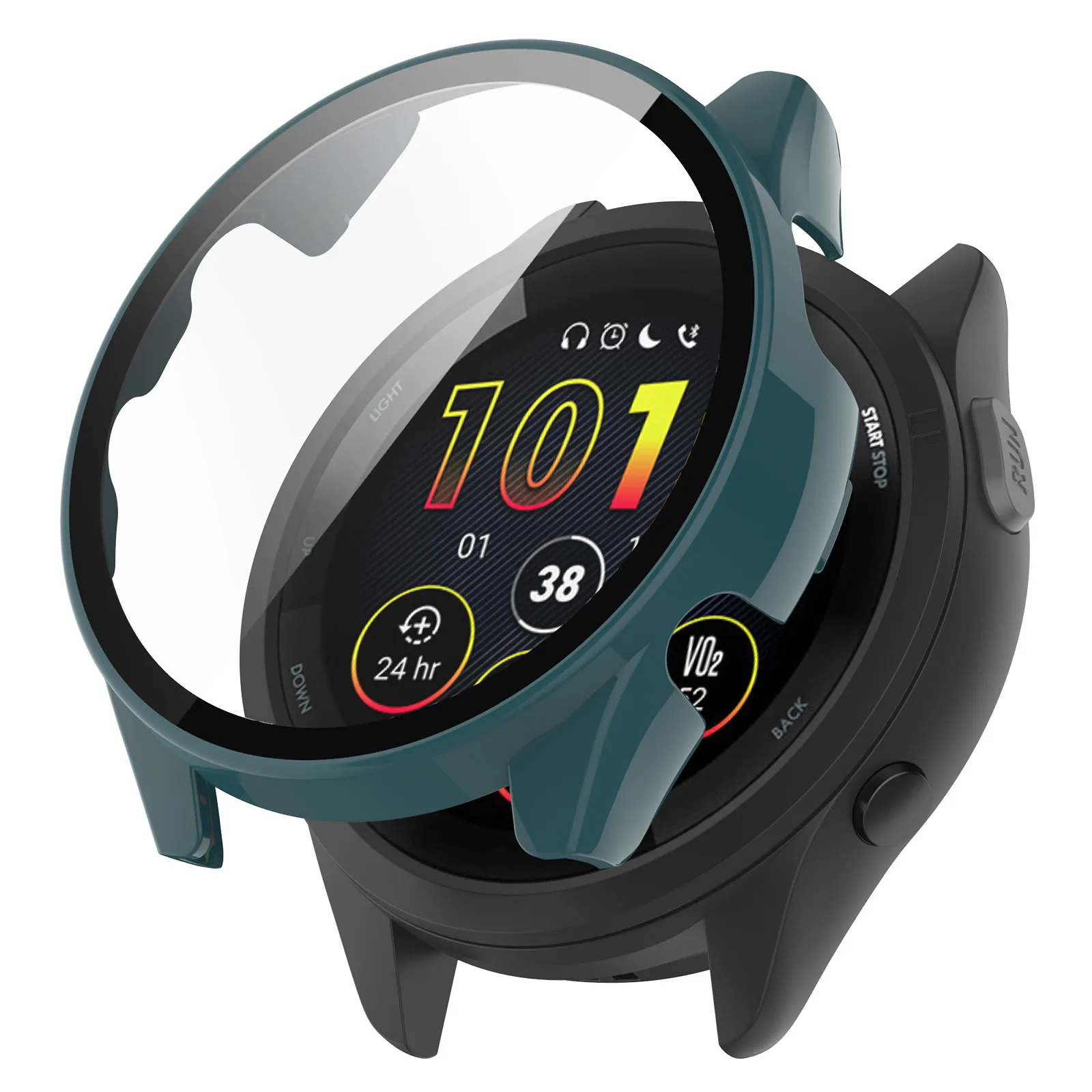 Premium Protective Hard Case with Full Coverage Glass for Watches - Durable PC Frame Shell
