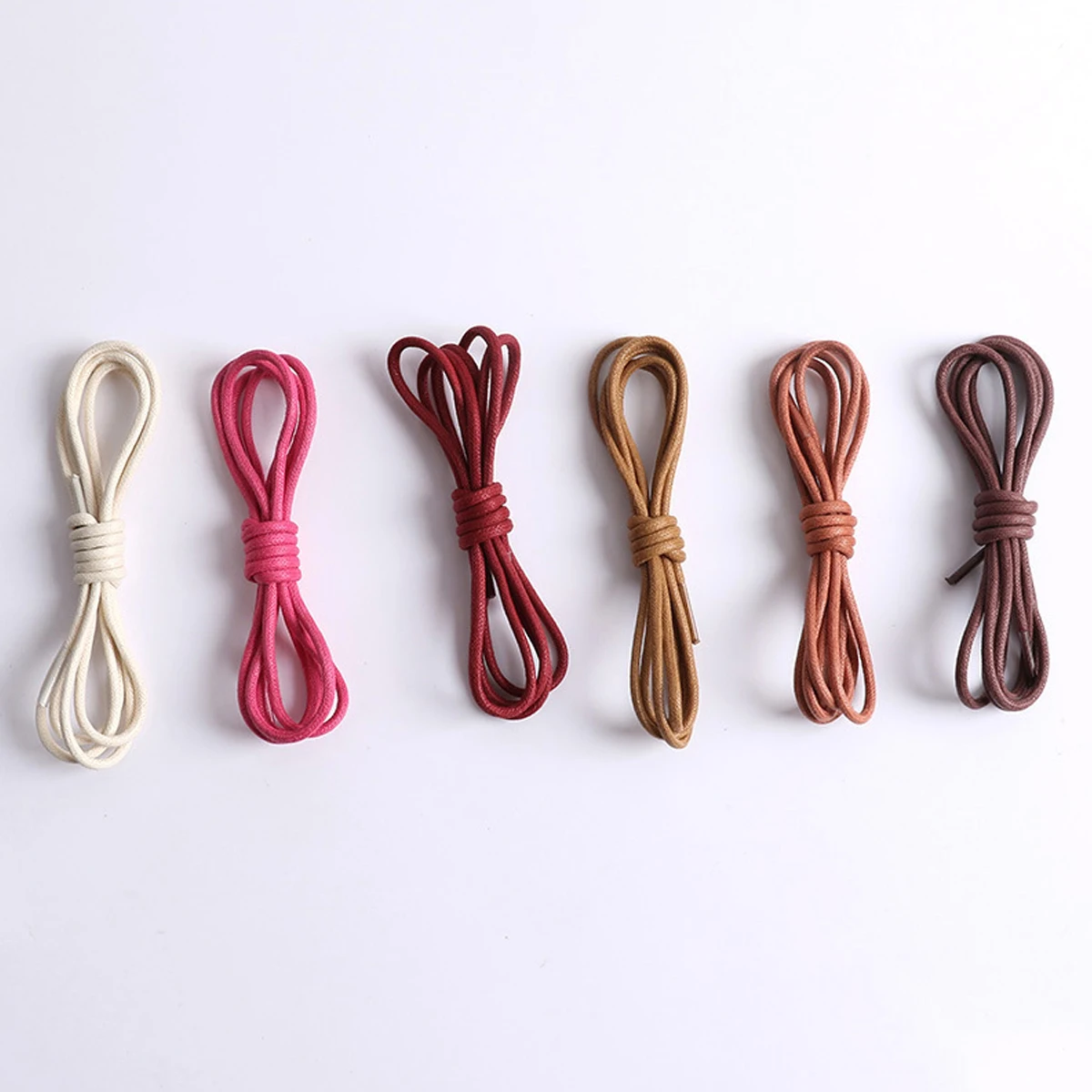 Shoe laces Round Waxed Thin Wax Rope Cotton 1 Pair Suitable for All Shoe Types shoe laces