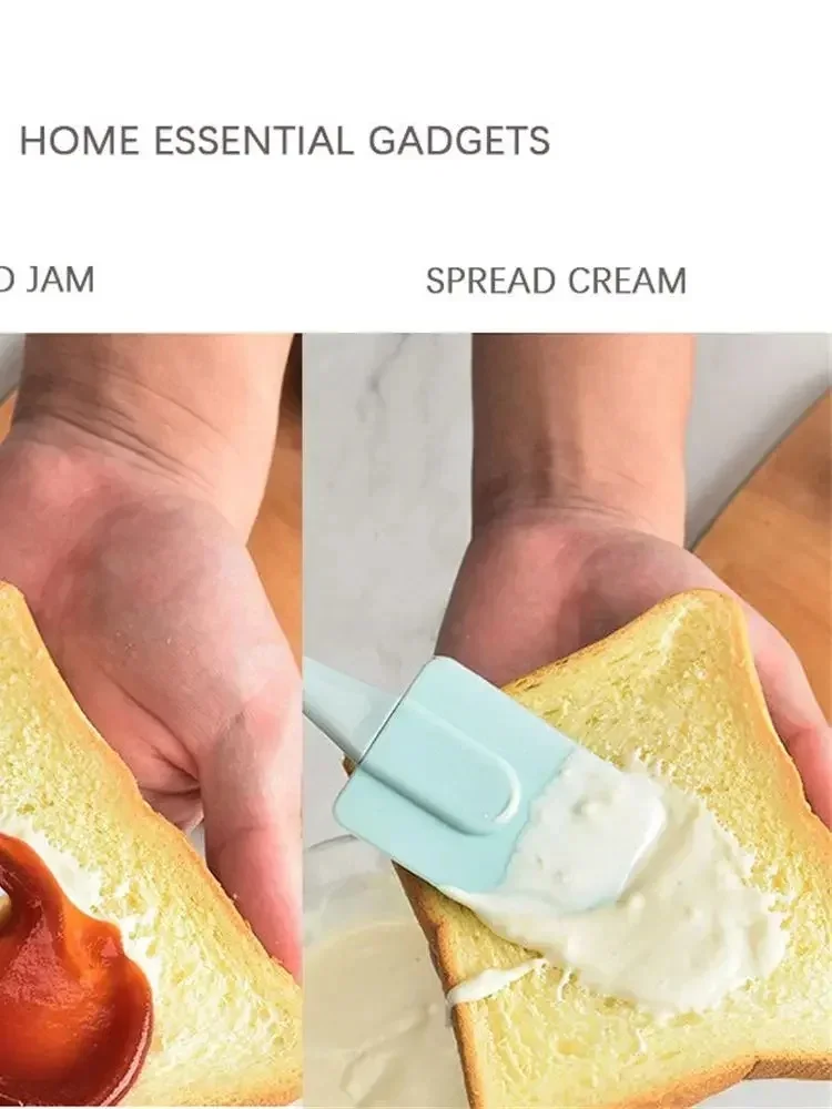 3PCS Cream Scraper DIY Bread Cake Butter Spatula Mixer Oil Brush Kitchen Baking Tool Silicone All-In-One Baking Kitchen Utensil silicone spatula,cream spatula,silicone scraper,cake scraper,cake spatula,kitchen spatula