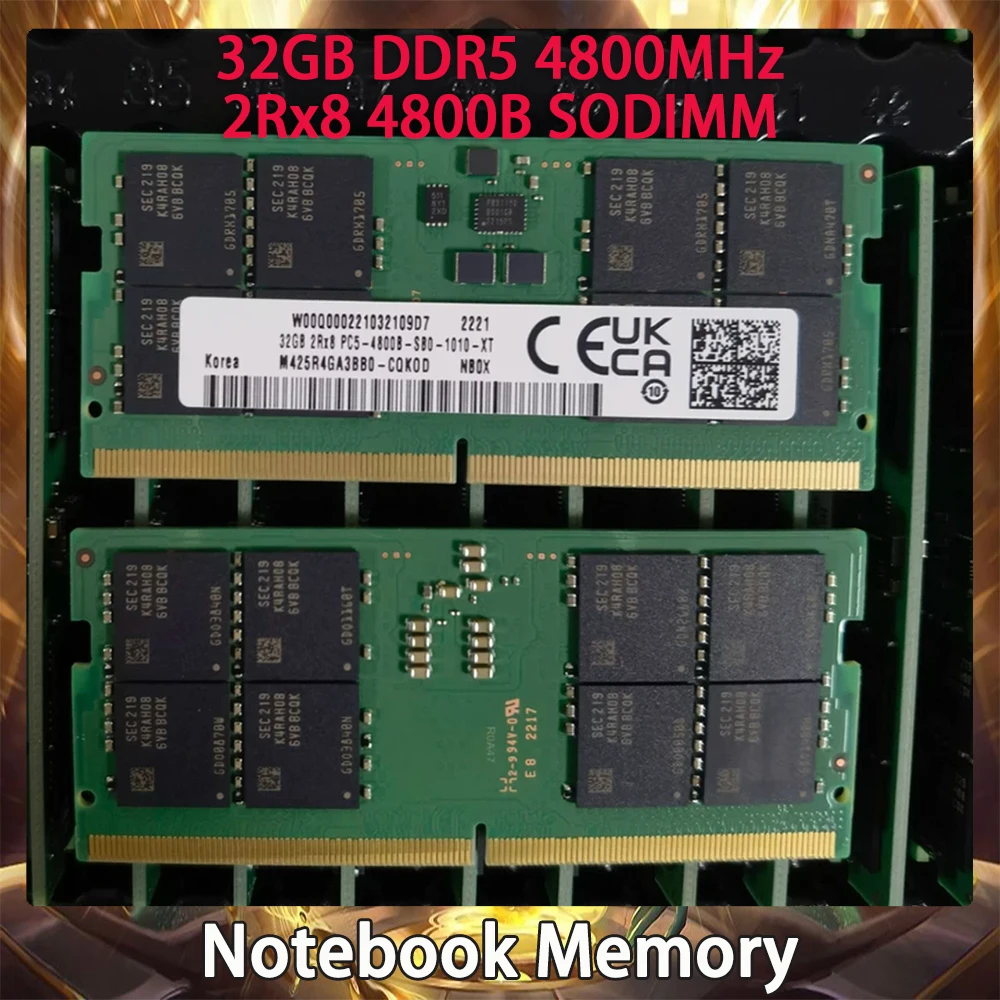 Nina ial-Barrette de RAM DDR5 16 Go ou 32 Go pour PC portable, module de  mémoire vive CL40 SODIMM, fréquence 4800MHz ou 5200MHz, produit d'origine -  AliExpress