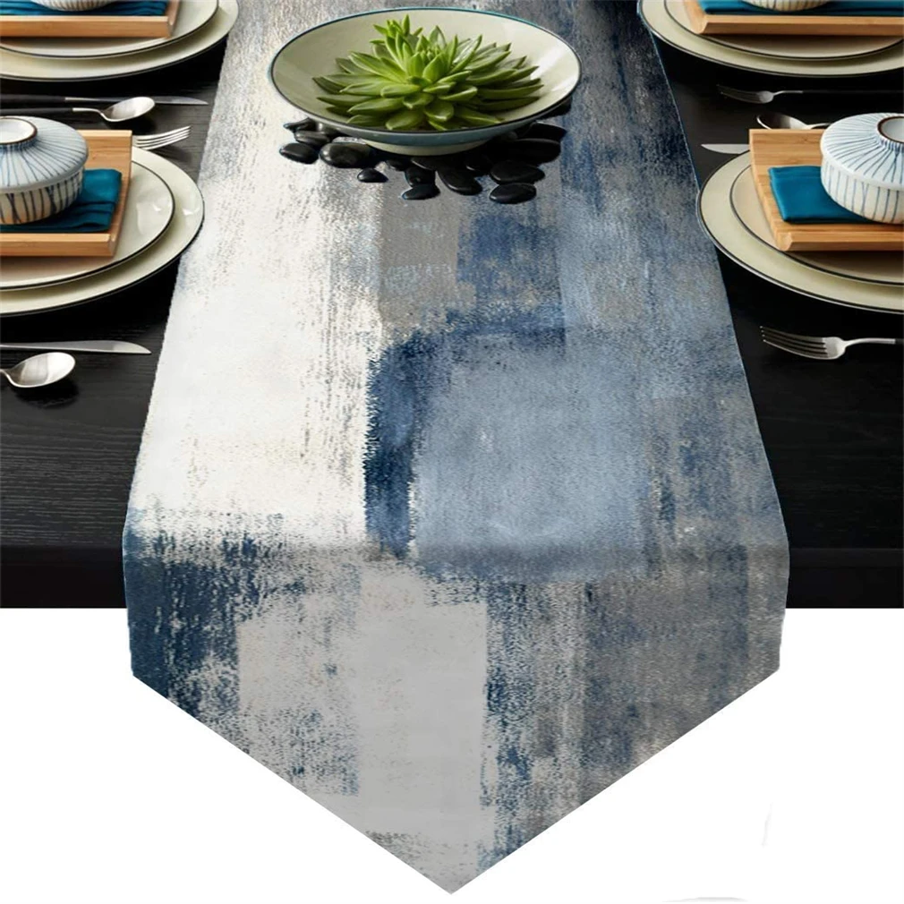 Geometry Style Table Runner Abstract Modern Art Dresser Tablecloths Runners Farmhouse Style Dinner Home Rectangular Tablecloths