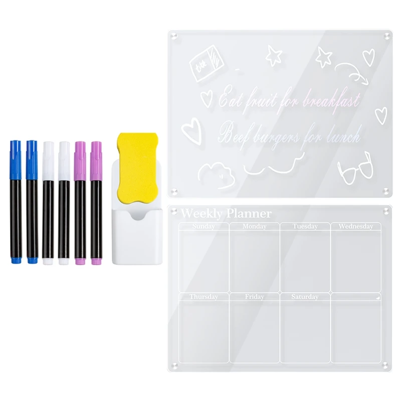 2pcs-clear-16x12in-acrylic-magnetic-for-fridgeclear-board-dry-erase-fridge-for-reusable-planner-with-dry-erase-markers