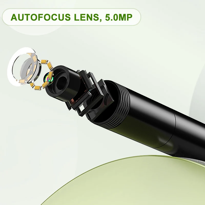 4.3'' IPS Industrial Endoscope Camera HD1080P Split Design Autofocus Camera 1920P 1-15m Rigid Waterproof Borescope for Check Car 6