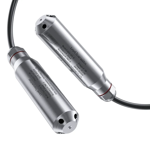 เครื่องส่งสัญญาณระดับน้ำ0-3.3V เซ็นเซอร์วัดระดับอุทกสถิต4-20mA 5ม. 50ม. 100ม. 300ม. DC24V ถังน้ำของเหลวทรานสดิวเซอร์ 6