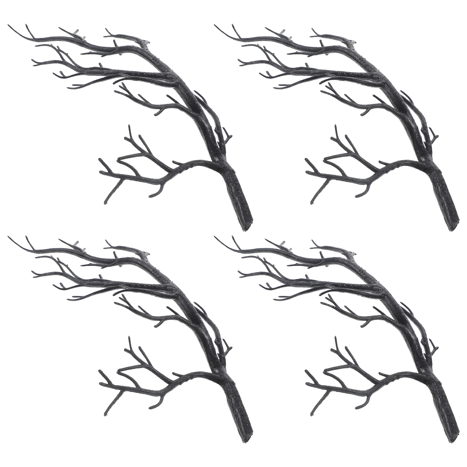 

4 Pcs Fake Branch Simulated Coral Branches Black Headband Halloween Decor Pvc Decorative Plant Twigs