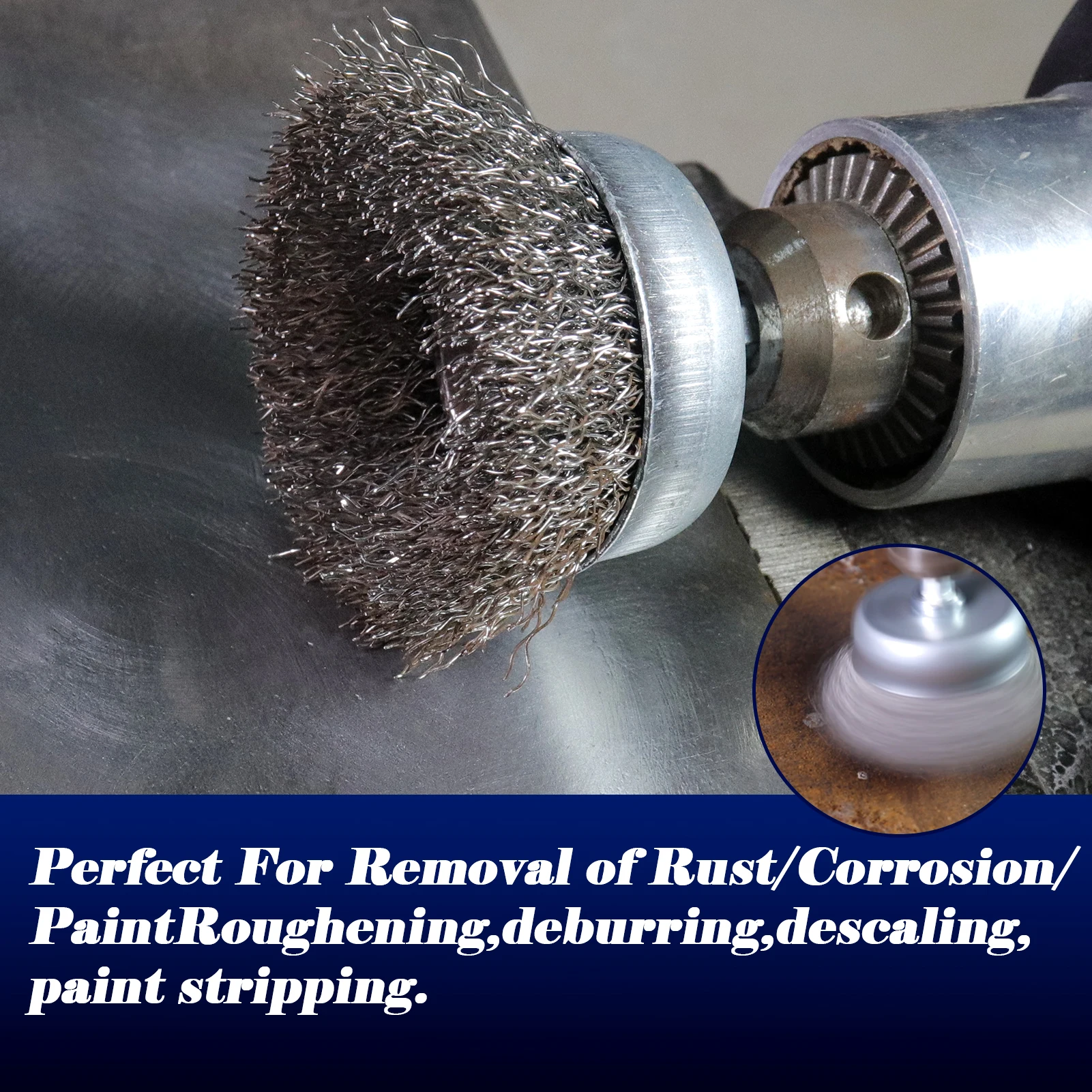 1pc Steel Wire Brush Disc Polishing Wheel Brush for Dremel Rotary Tool Accessories Metal Polishing Tool 5