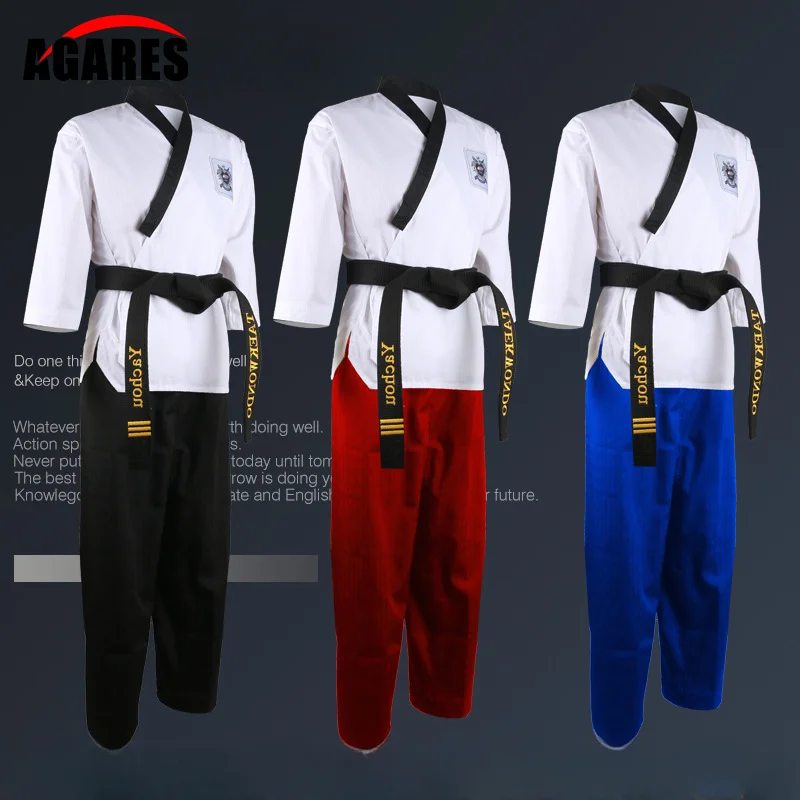 

World обучение таэквондо Poomsae Dan тренировочный костюм doboks для мальчиков и девочек, унисекс, мастер Дэн тхэквондо, униформа, костюм