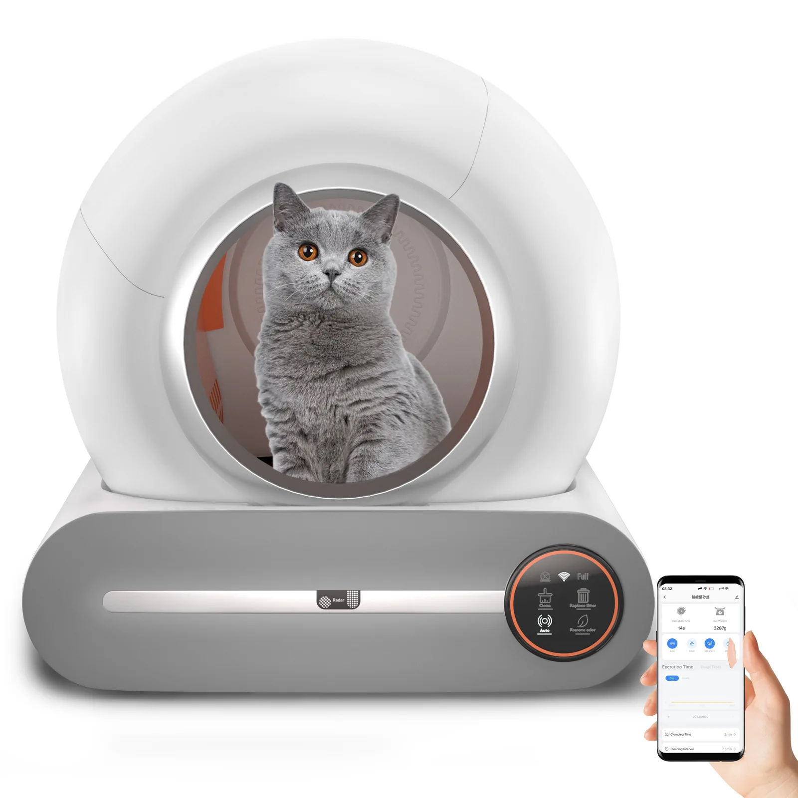 Jumbo Self Cleaning Litter Box - Self Cleaning Large Litter Box Uv