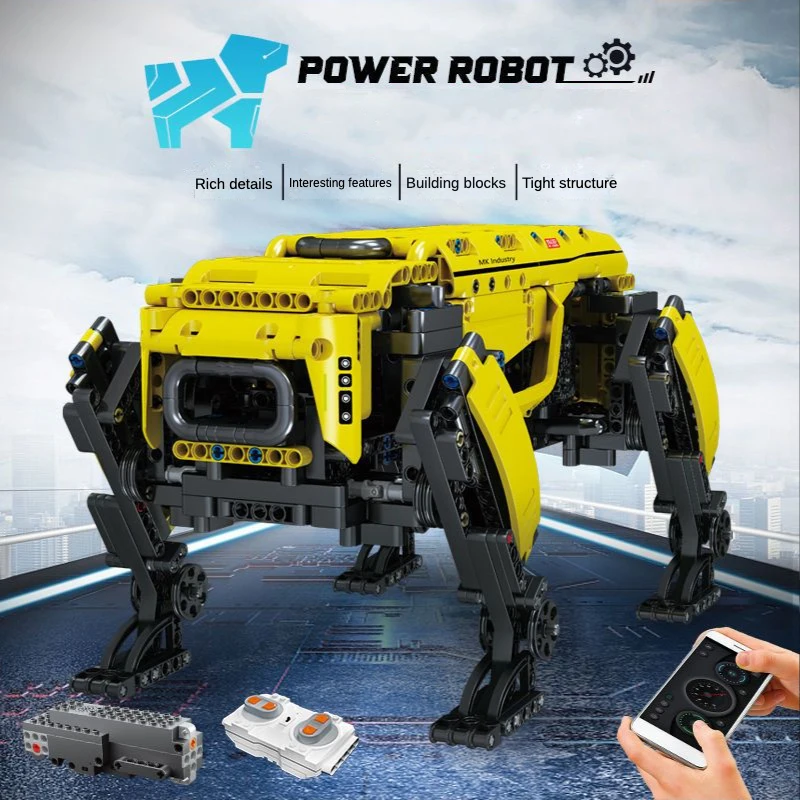 936PCS RC Power Robot Dog Building Blocks 15066 Technical Robot Toys Motorized Boston Dynamics