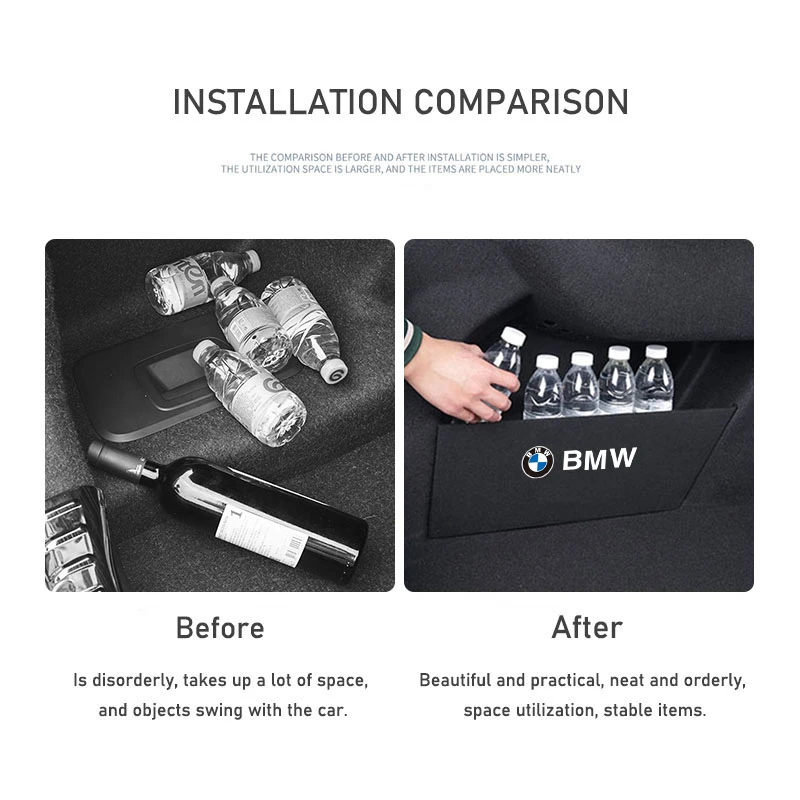 자동차 트렁크 분리 플레이트 스토리지 배플 파티션 액세서리, BMW 시리즈 F30 G20 G22 G23 G26 F10 G30 G32 G01 G02 F25 F26