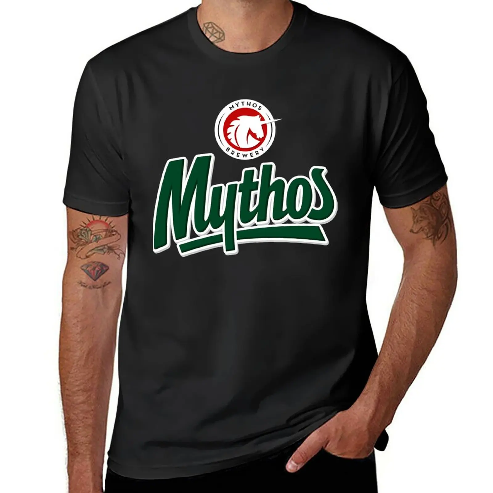 

Новая футболка Mythos-beer, футболка png, черные футболки, корейские модные футболки с графическим рисунком, кавайная одежда для мужчин