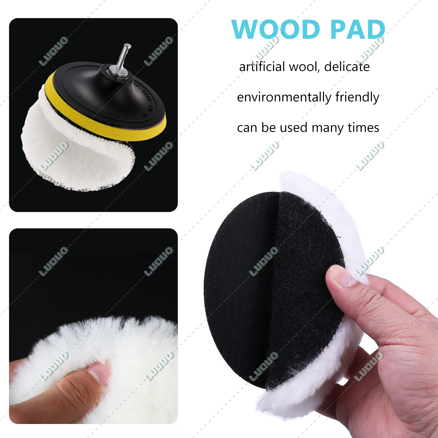 3" 4" 5" 6" 7" Microfiber ing Polishing Pads Wool Sponge for Car Detailing Auto Cleaning Headlight Polishing Waxing Coating