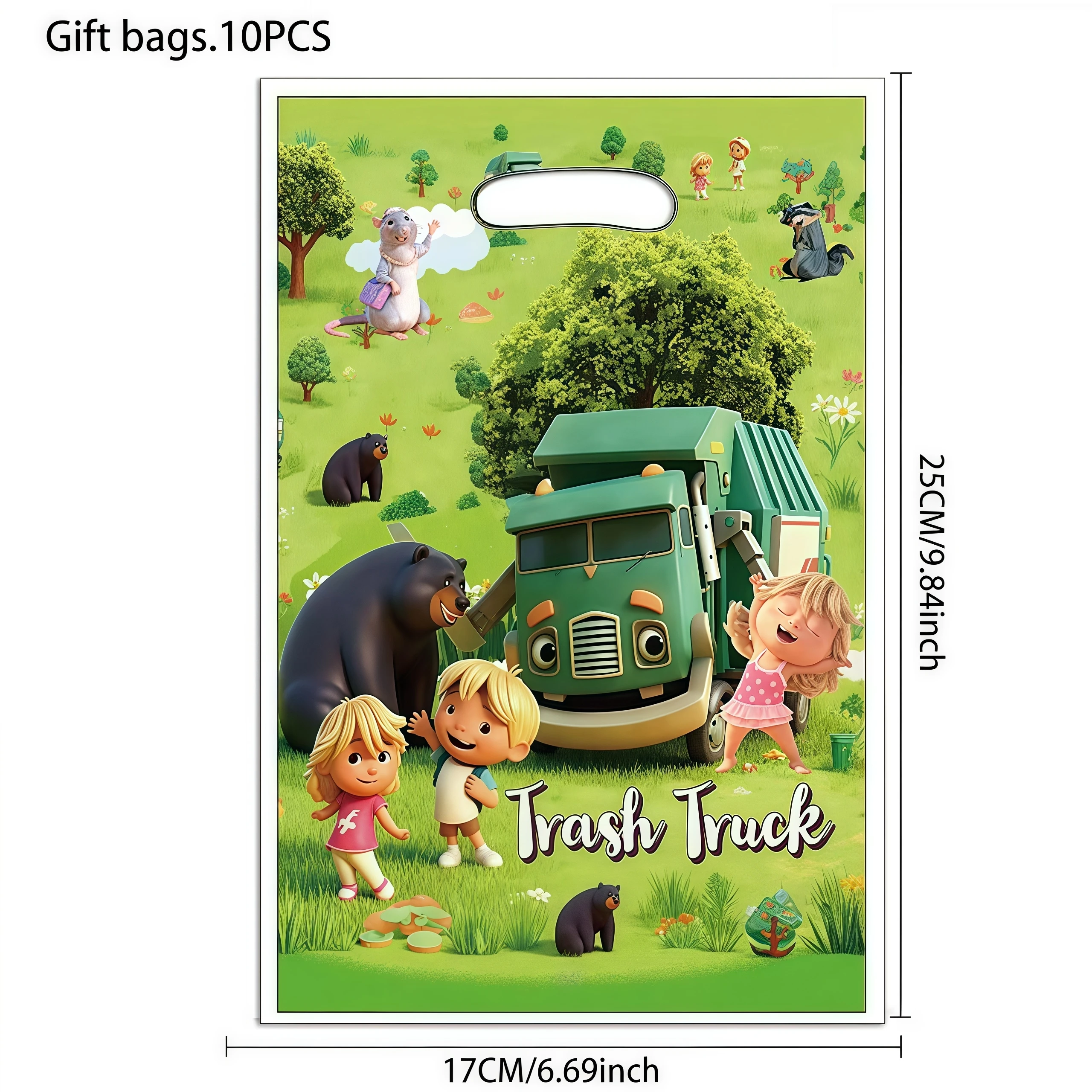 Hank Trash Truck Einweg-Geburtstagsteller, Tassenhintergrund, Tischdecke, Ballon, Kuchendekoration, Geschenktüte, Junge, Geburtstag, Dekorationszubehör – Detail 11