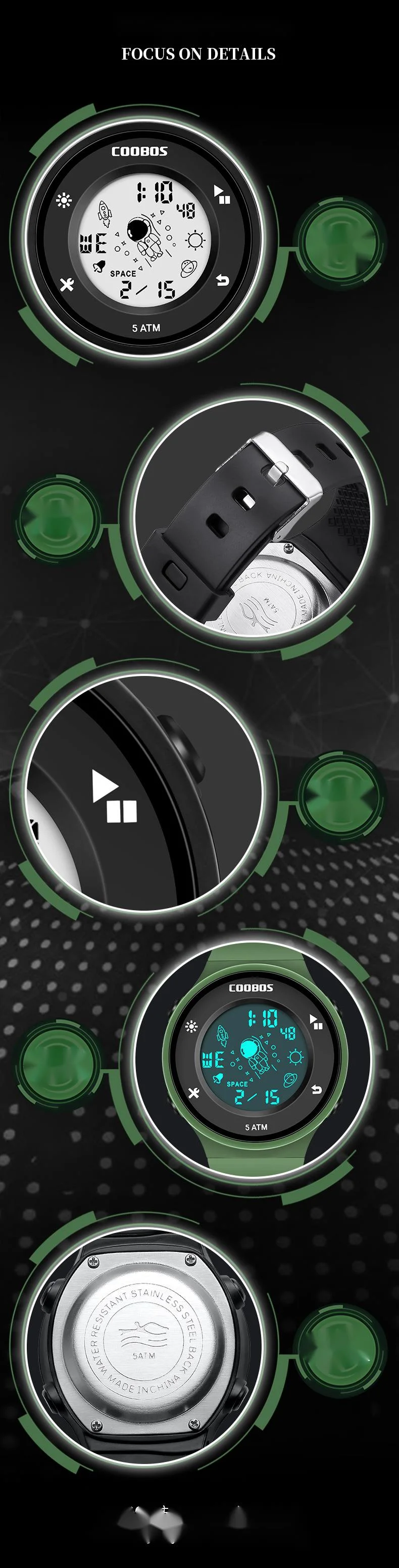 Heißer Verkauf Coole Uhr Männliche Und Weibliche Studenten Sport Wasserdicht Wecker Multi-funktionale Elektronische Uhr Glow-in-the-dark Uhr_voghion.com